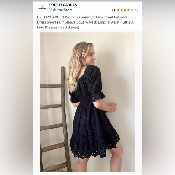 PrettyGarden Dresses & Skirts - NWT Pretty Garden Black Babydoll Dress